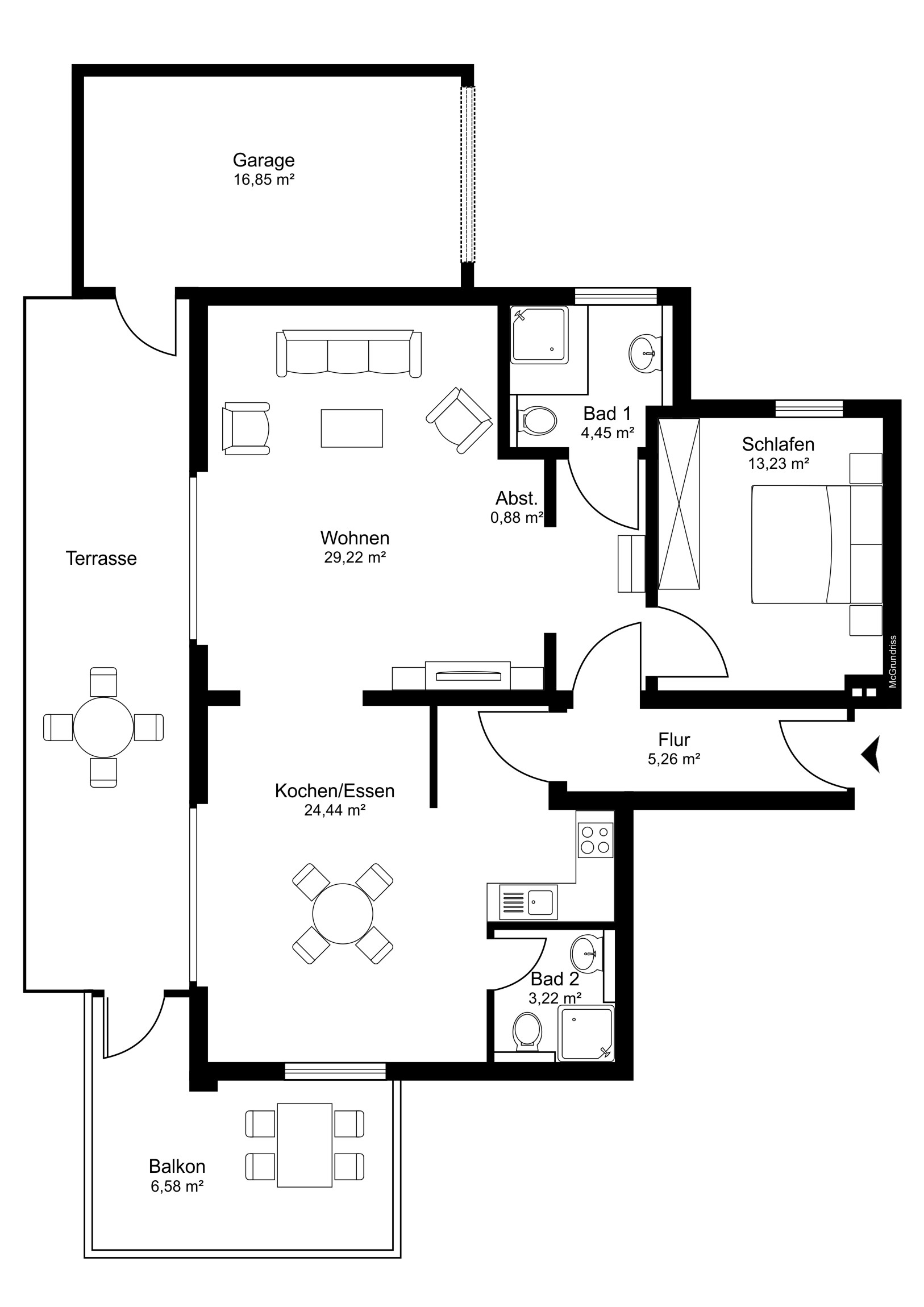 visualisiert Whg. Nr. 2